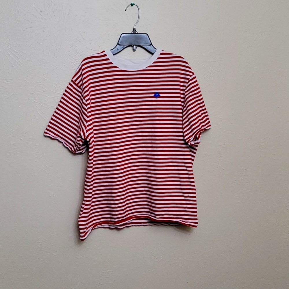 Men's LRG medium red/white stripped shirt